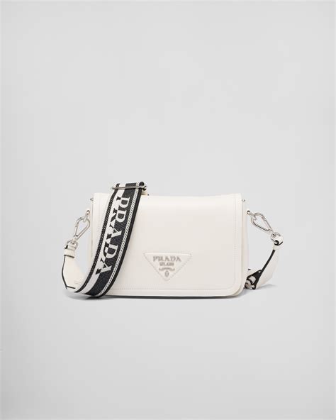 prada white bag leather.